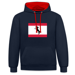 Berliner Flagge mit Hund - Kontrast Hoodie