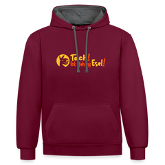 Tach! Ick steh uff Esel! - Kontrast Hoodie