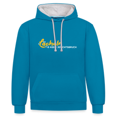 Lächeln is keen Jesichtsbruch - Kontrast Hoodie
