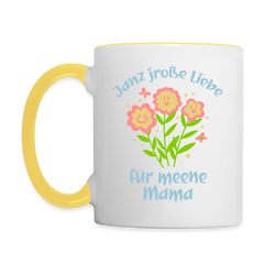 Janz jroße Liebe für meene Mama - Tasse zweifarbig