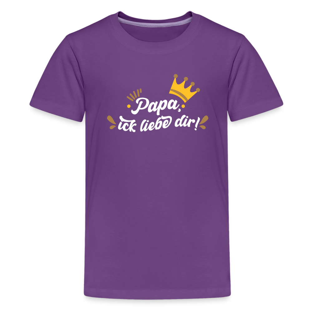 Papa, ick liebe dir!  - Teenager Premium T-Shirt - Lila