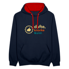Dufte, Knorke, Urst - Kontrast Hoodie