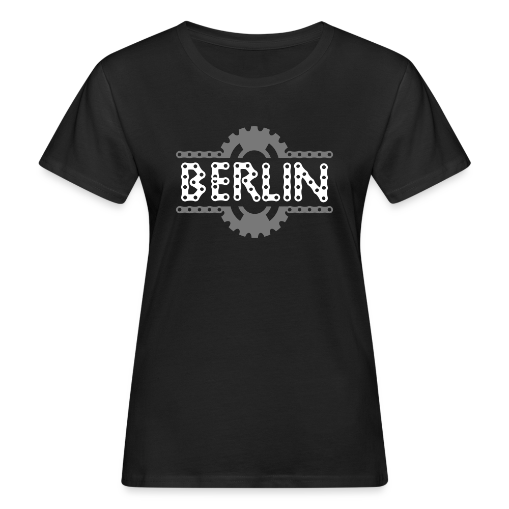 Berliner Fahrradkette - Frauen Bio T-Shirt - Schwarz