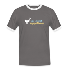 wär ick mal liejenjeblieben - Männer Ringer T-Shirt