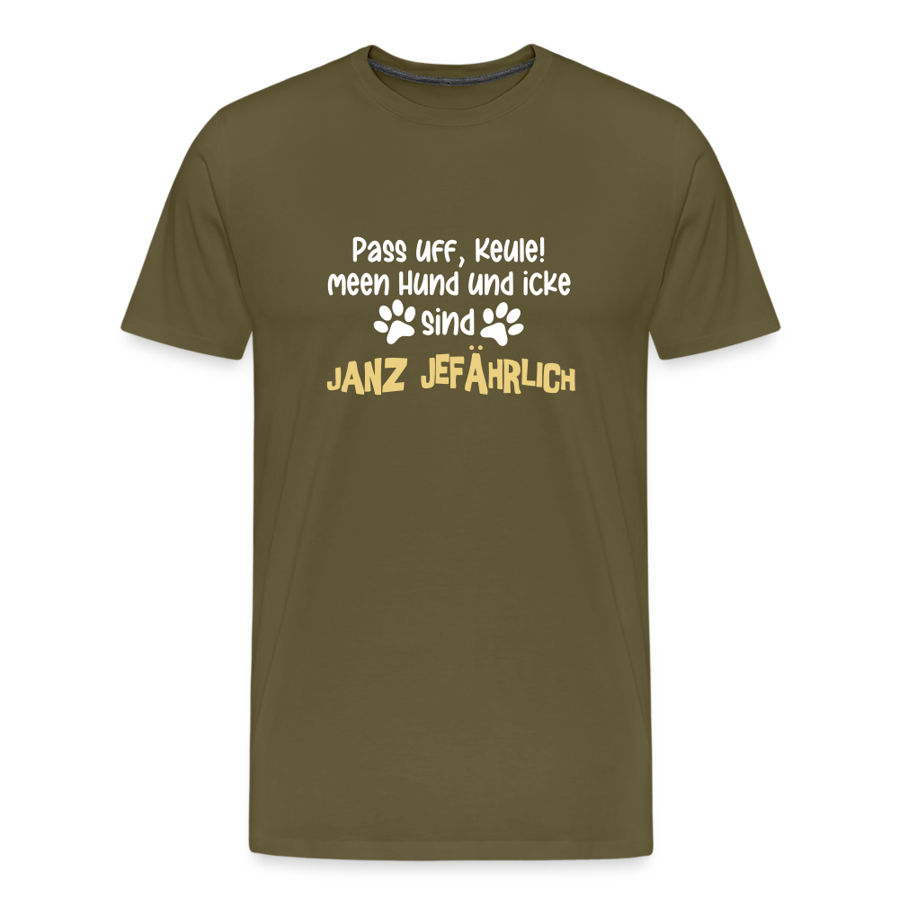 Janz Jefährlich - Männer Premium T-Shirt - Khaki