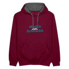 Muckis statt Schnuckis - Kontrast Hoodie