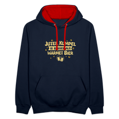 Juter Kumpel ist besser als warmet Bier - Kontrast Hoodie