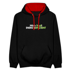 Nich faul! Energieeffizient! - Kontrast Hoodie