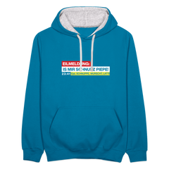 Eilmeldung: Is mir Schnurz Piepe! - Kontrast Hoodie