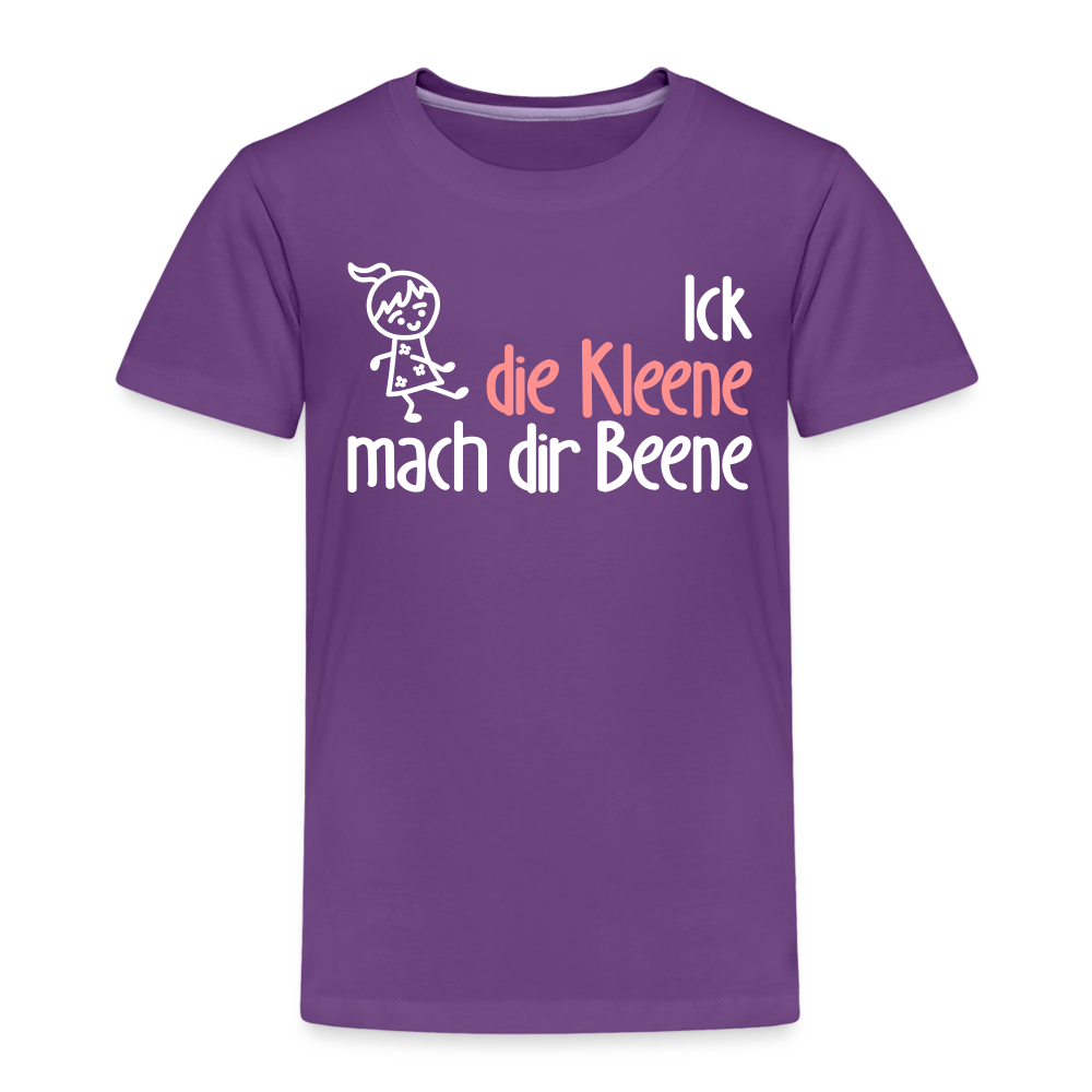 Ick, die Kleene, mach dir Beene! - Kinder Premium T-Shirt - Lila