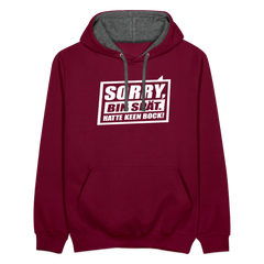 Sorry, ick bin spät. Hatte keen Bock. - Kontrast Hoodie
