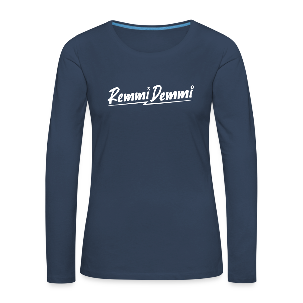 Remmi Demmi - Frauen Premium Langarmshirt - Navy