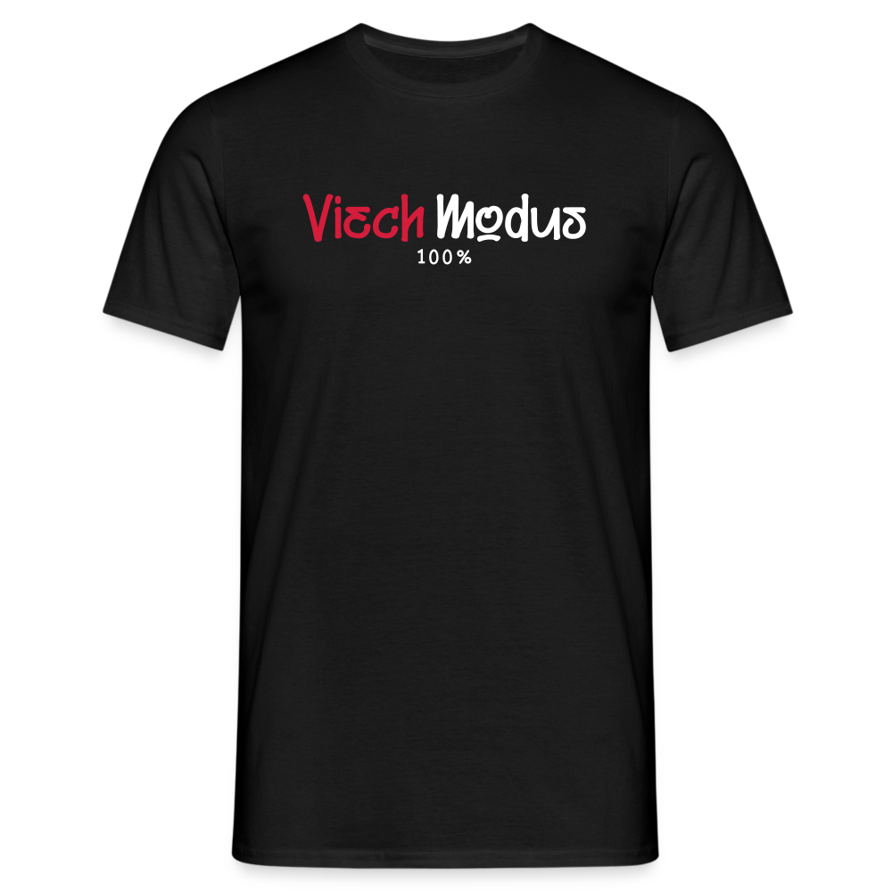 Viech Modus 100% - Männer Premium T-Shirt - Schwarz