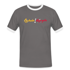 Lächeln beim Nörgeln - Männer Ringer T-Shirt