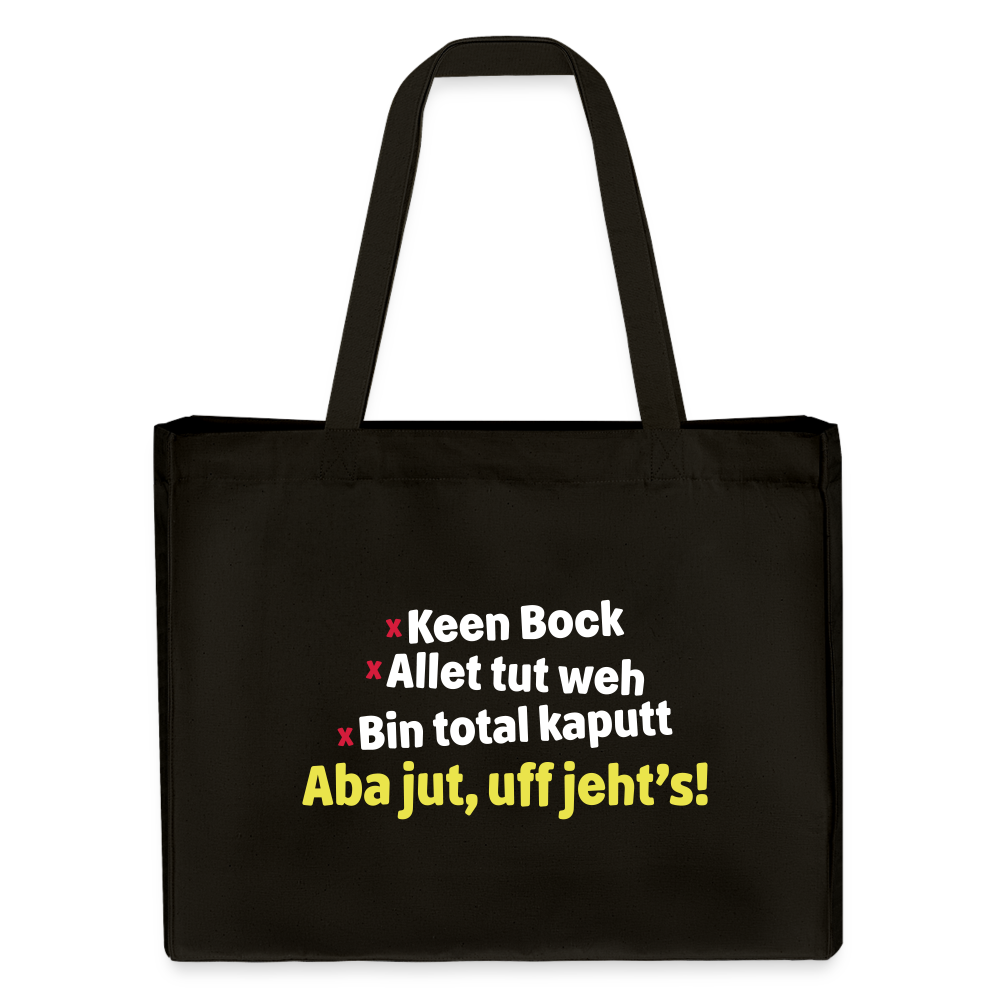 aba jut, uff jeht's! - Shopping Bag - Schwarz