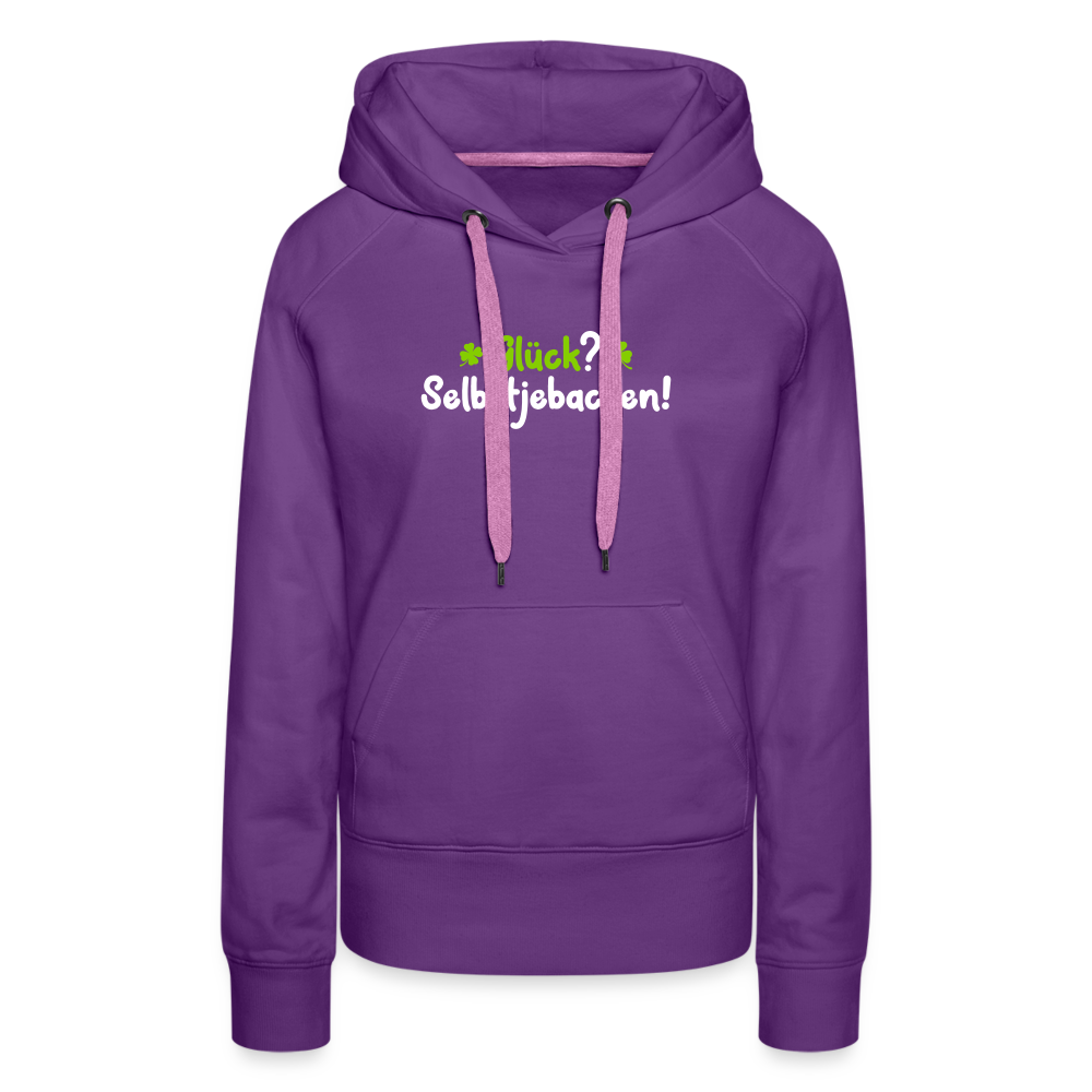 Glück? Selbstjebacken - Frauen Premium Hoodie - Purple