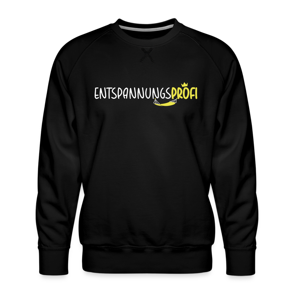 Entspannungsprofi - Männer Premium Sweatshirt - Schwarz
