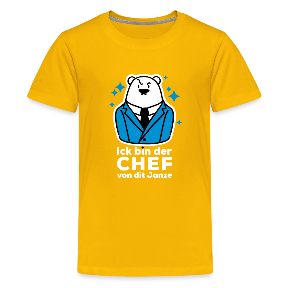 Chef - Teenager Premium T-Shirt - Sonnengelb
