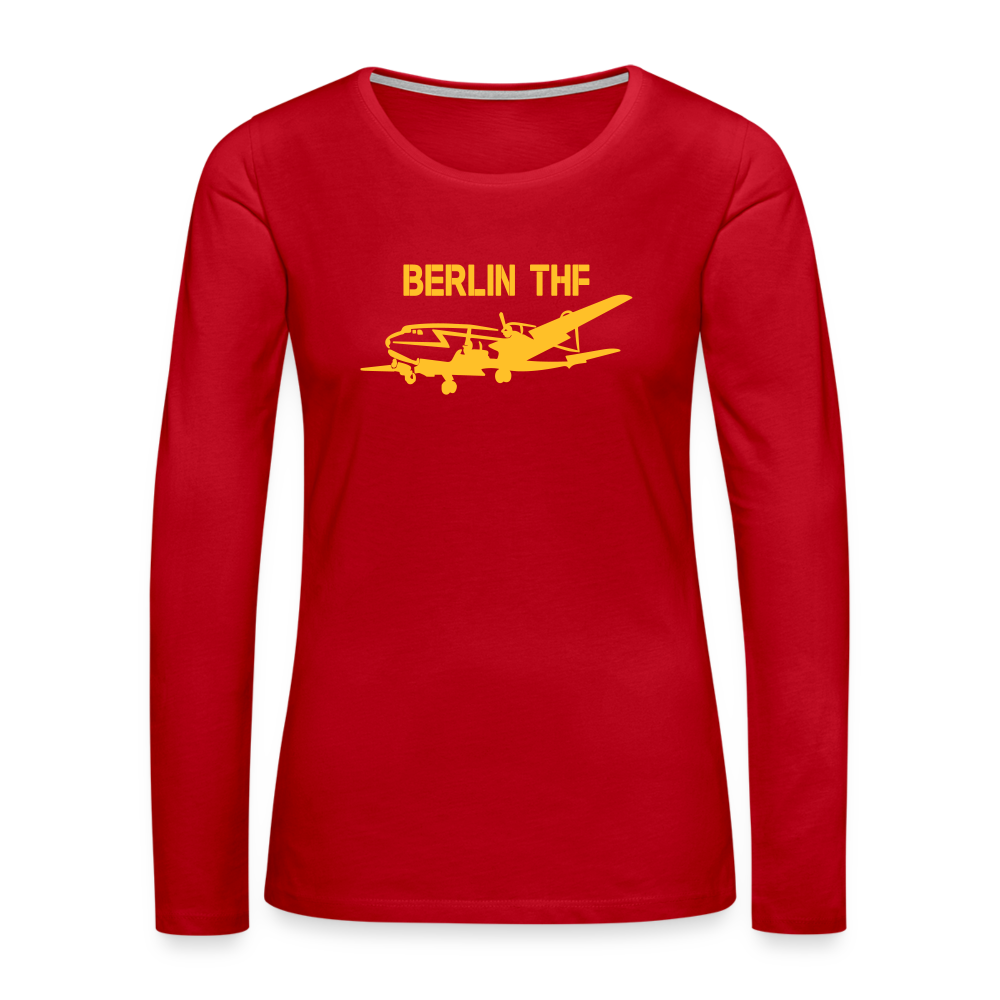 Berlin THF - Frauen Premium Langarmshirt - Rot