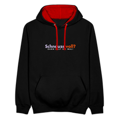 Schnauze voll? Dann halt sie mal! - Kontrast Hoodie
