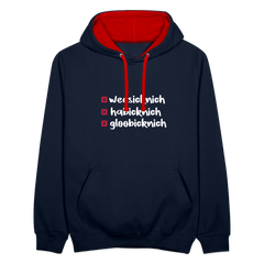 weesicknich, habicknich, gloobicknich - Kontrast Hoodie