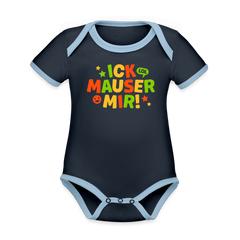 ick mauser mir! - Baby Bio-Kurzarm-Kontrastbody