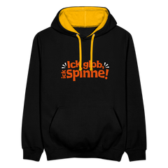 Ick glob, ick spinne! - Kontrast Hoodie