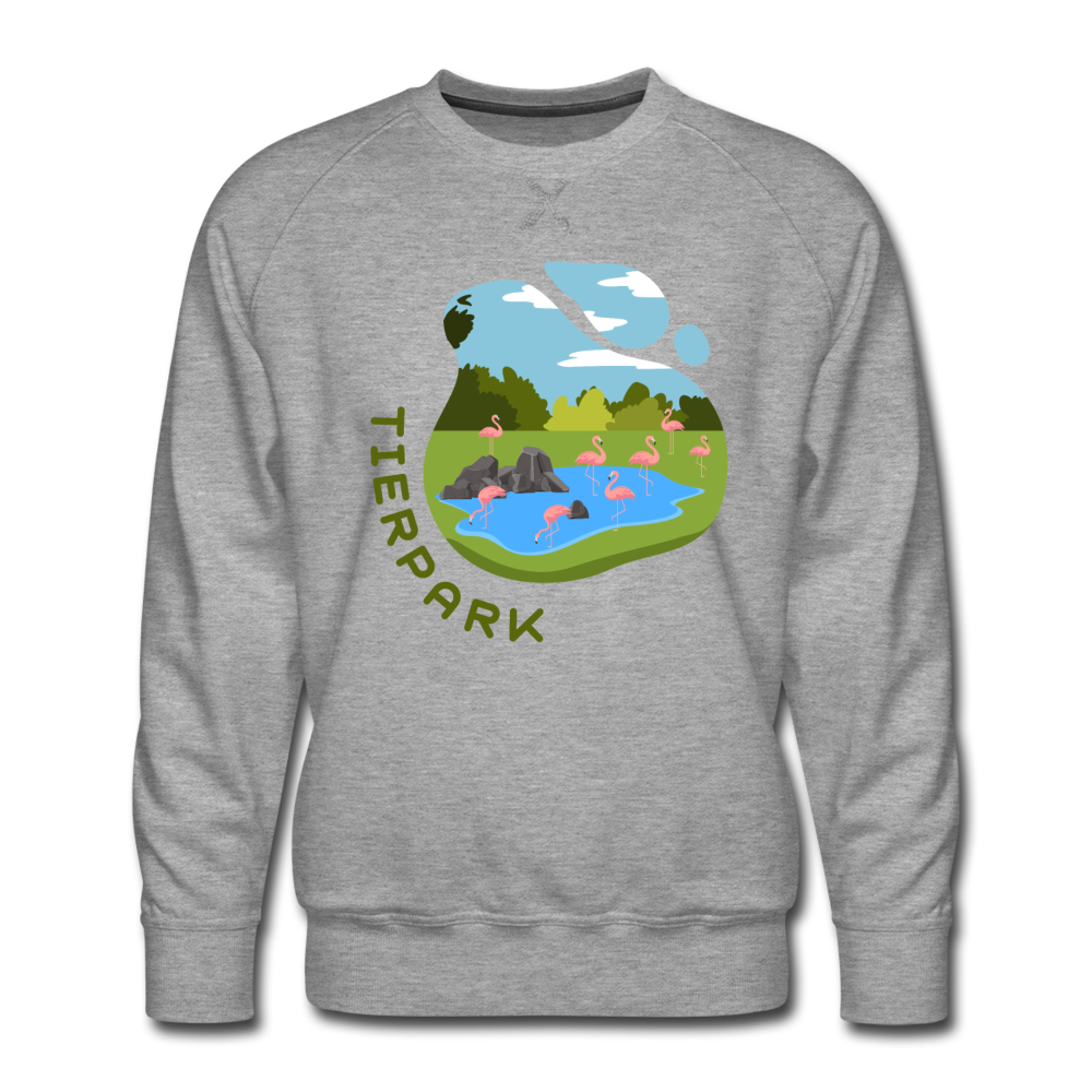 Tierpark - Männer Premium Sweatshirt - Grau meliert