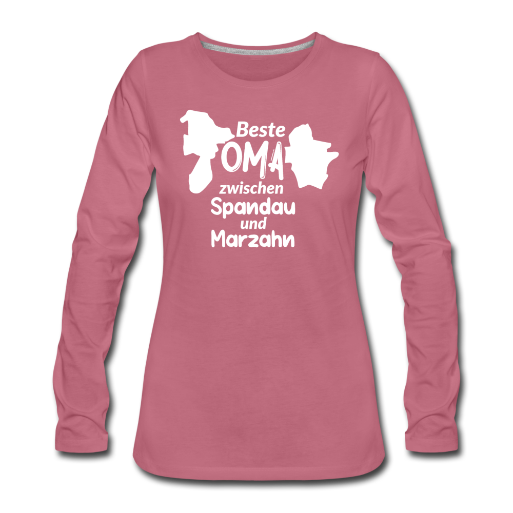 Beste Oma - Frauen Premium Langarmshirt - Malve