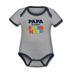 Super Hero - Baby Bio-Kurzarm-Kontrastbody