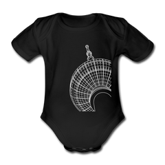 Der Turm von unten - weiß - Bio-Kurzarmbody