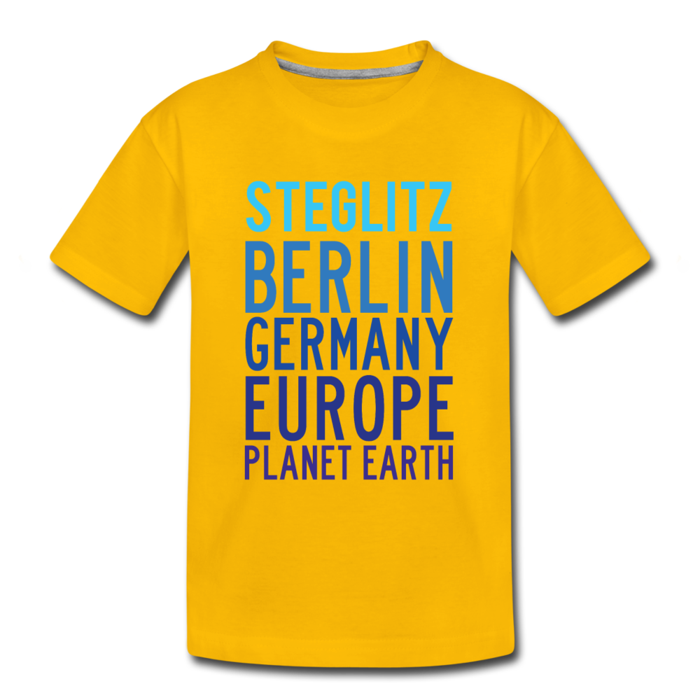 Steglitz Planet Earth - Kinder Premium T-Shirt - sun yellow