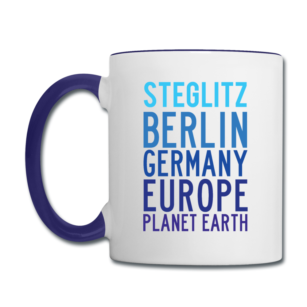 Steglitz Planet Earth - Tasse zweifarbig - white/cobalt blue