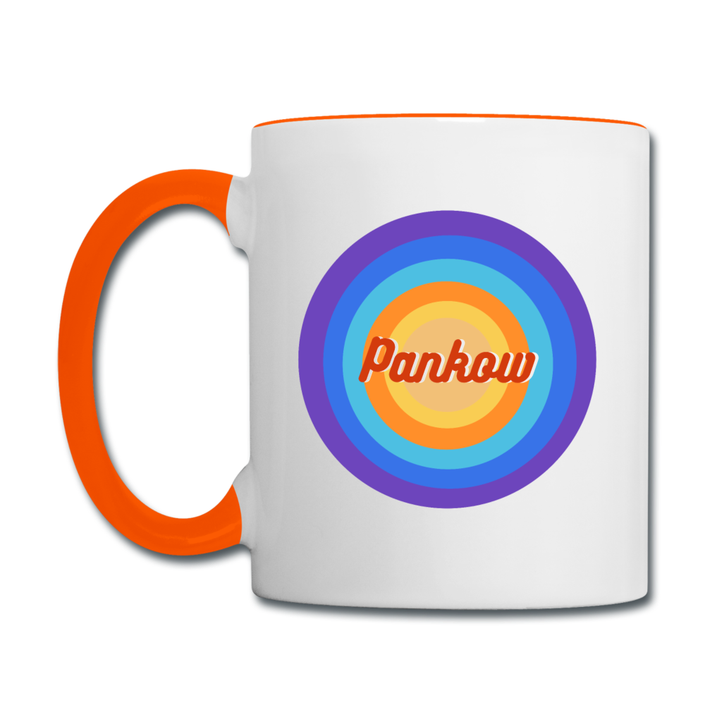 Pankow Retro - Tasse zweifarbig - Weiß/Orange