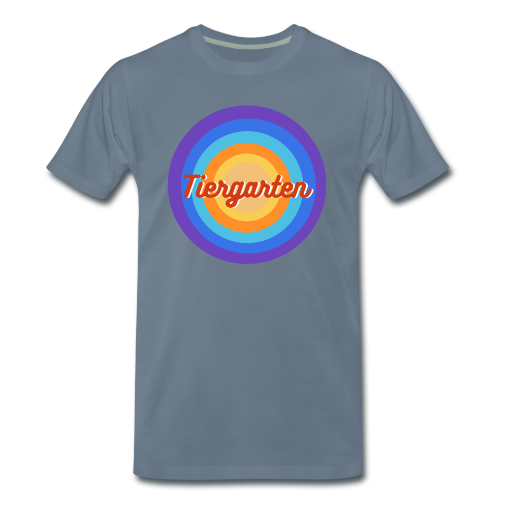 Tiergarten Retro - Männer Premium T-Shirt - Blaugrau