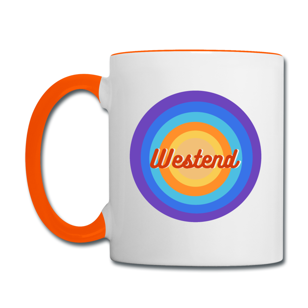 Westend Retro - Tasse zweifarbig - Weiß/Orange