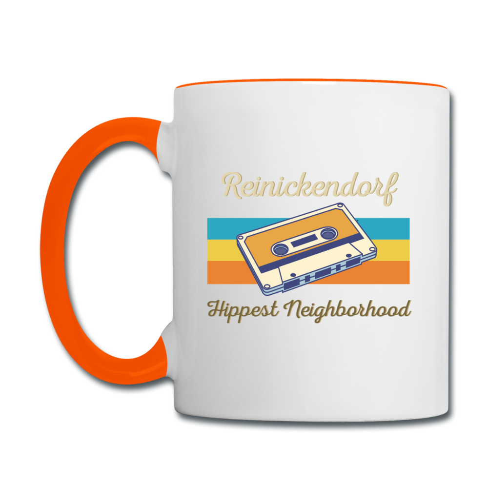Reinickendorf Hippest Neighborhood - Tasse zweifarbig - Weiß/Orange