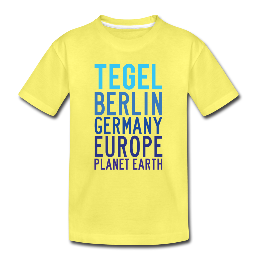 Tegel Planet Earth - Kinder Premium T-Shirt - Gelb