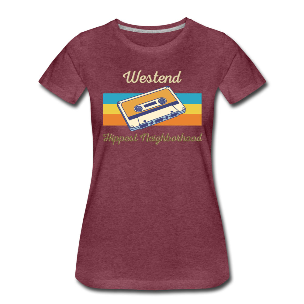 Westend Hippest Neighborhood - Frauen Premium T-Shirt - Bordeauxrot meliert