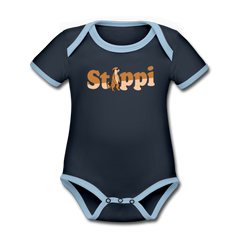 Stippi - Baby Bio-Kurzarm-Kontrastbody