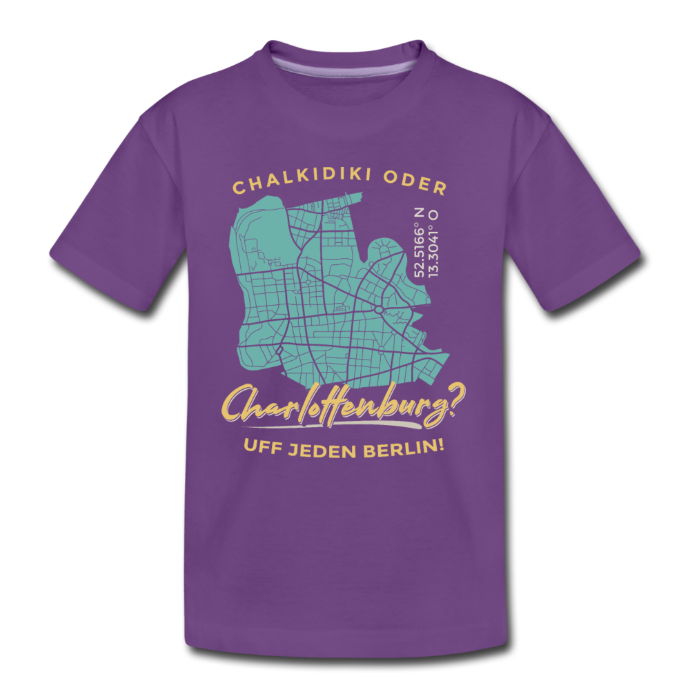 Chalkidiki oder Charlottenburg - Teenager Premium T-Shirt - Lila