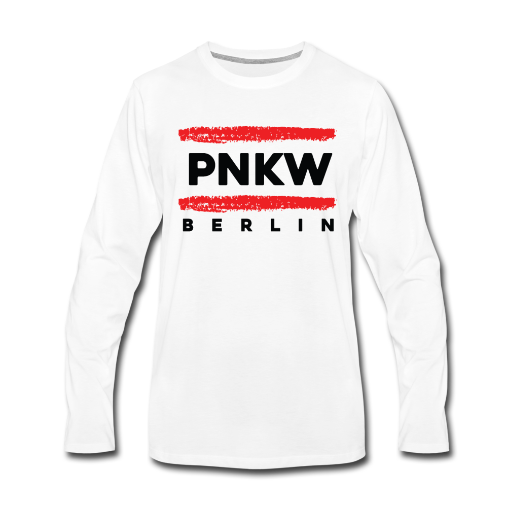 PNKW - Männer Premium Langamshirt - Weiß