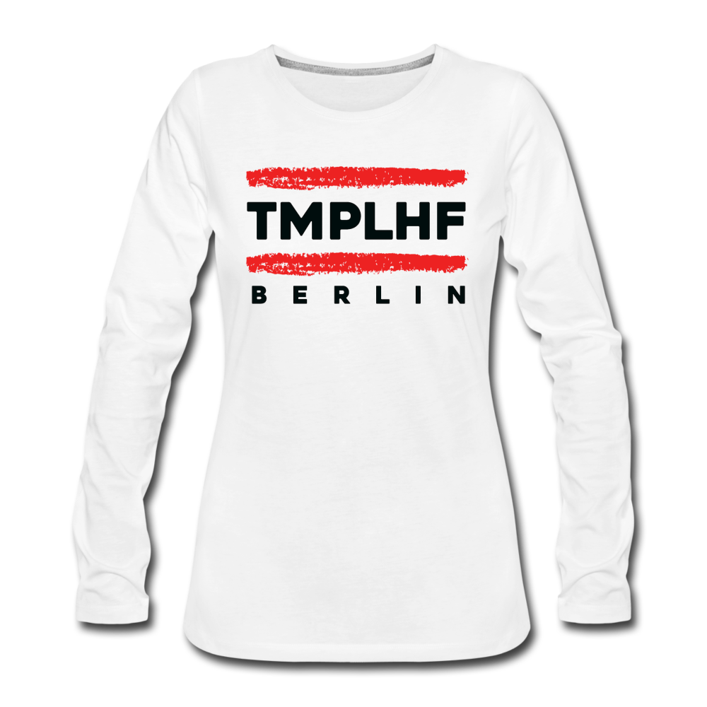 TMPLHF - Frauen Premium Langarmshirt - Weiß