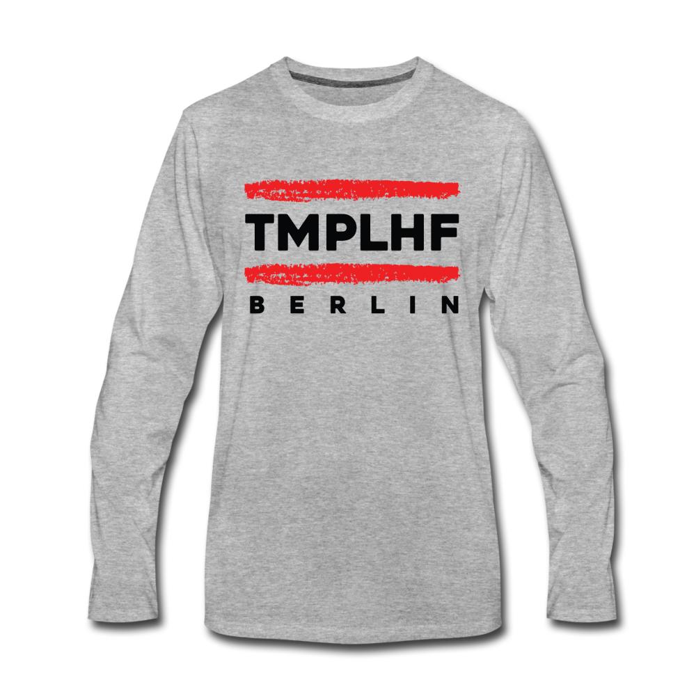TMPLHF - Männer Premium Langamshirt - Grau meliert