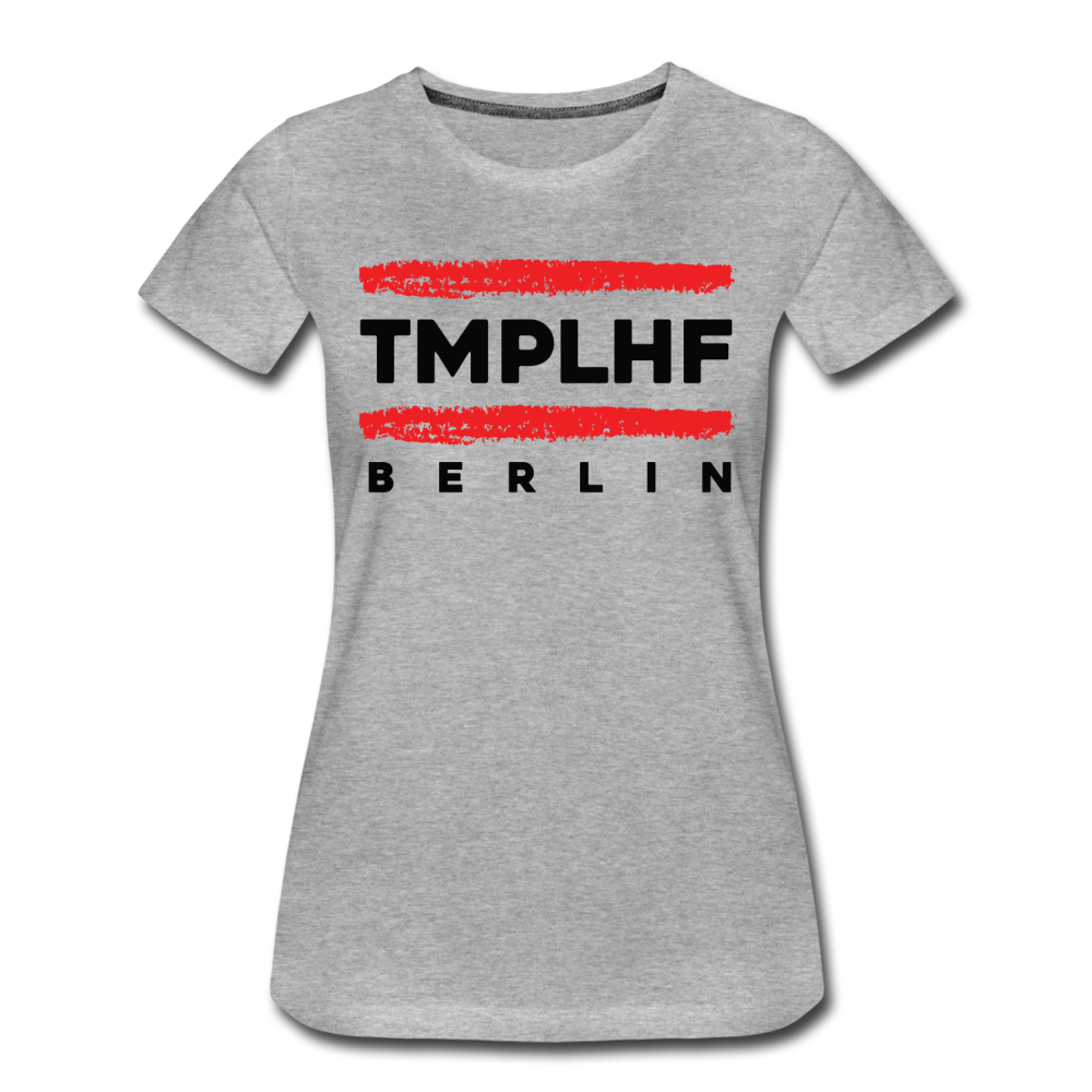 TMPLHF - Frauen Premium T-Shirt - Grau meliert