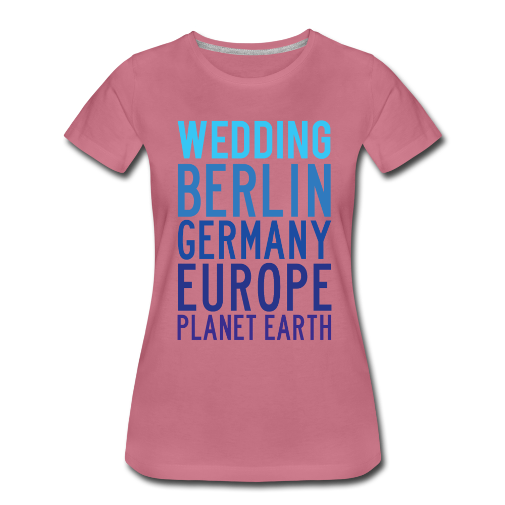 Wedding Planet Earth - Frauen Premium T-Shirt - Malve