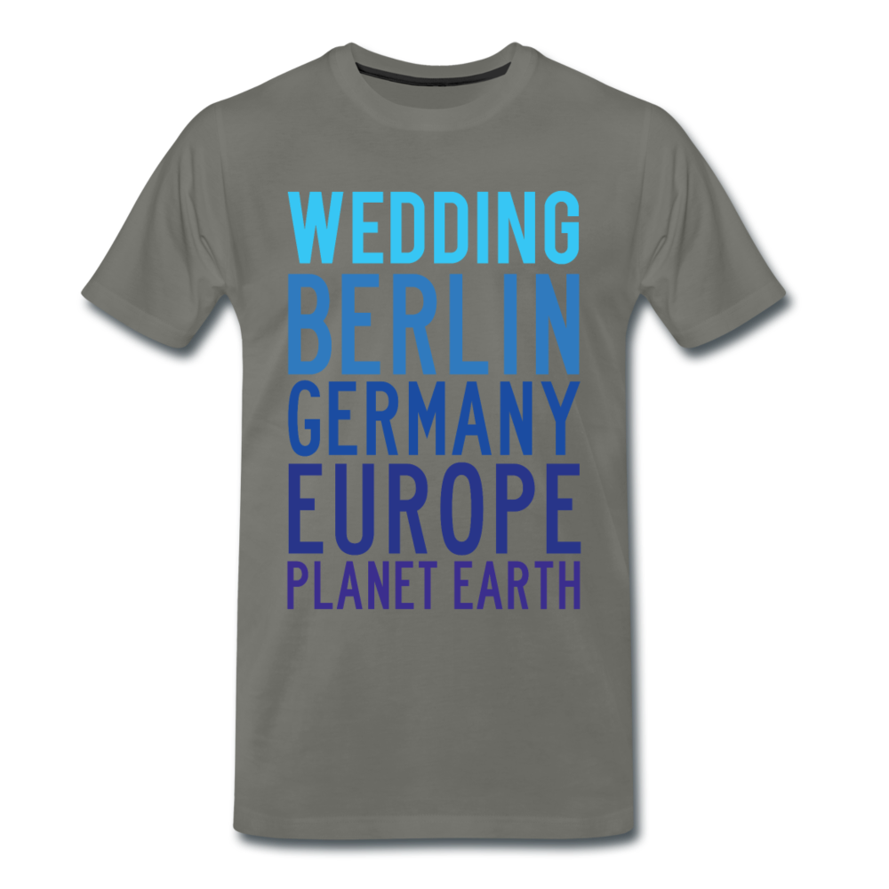 Wedding Planet Earth - Männer Premium T-Shirt - Asphalt