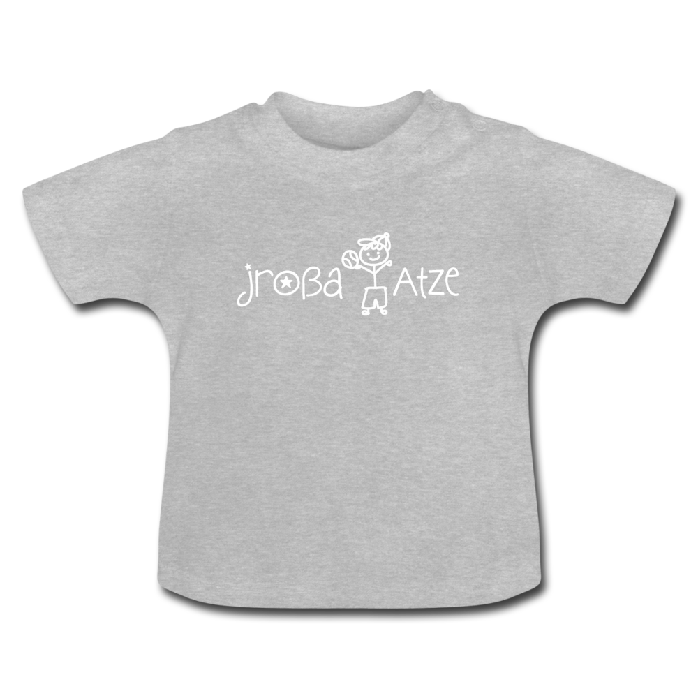 Jroßa atze - Baby T-Shirt - Grau meliert