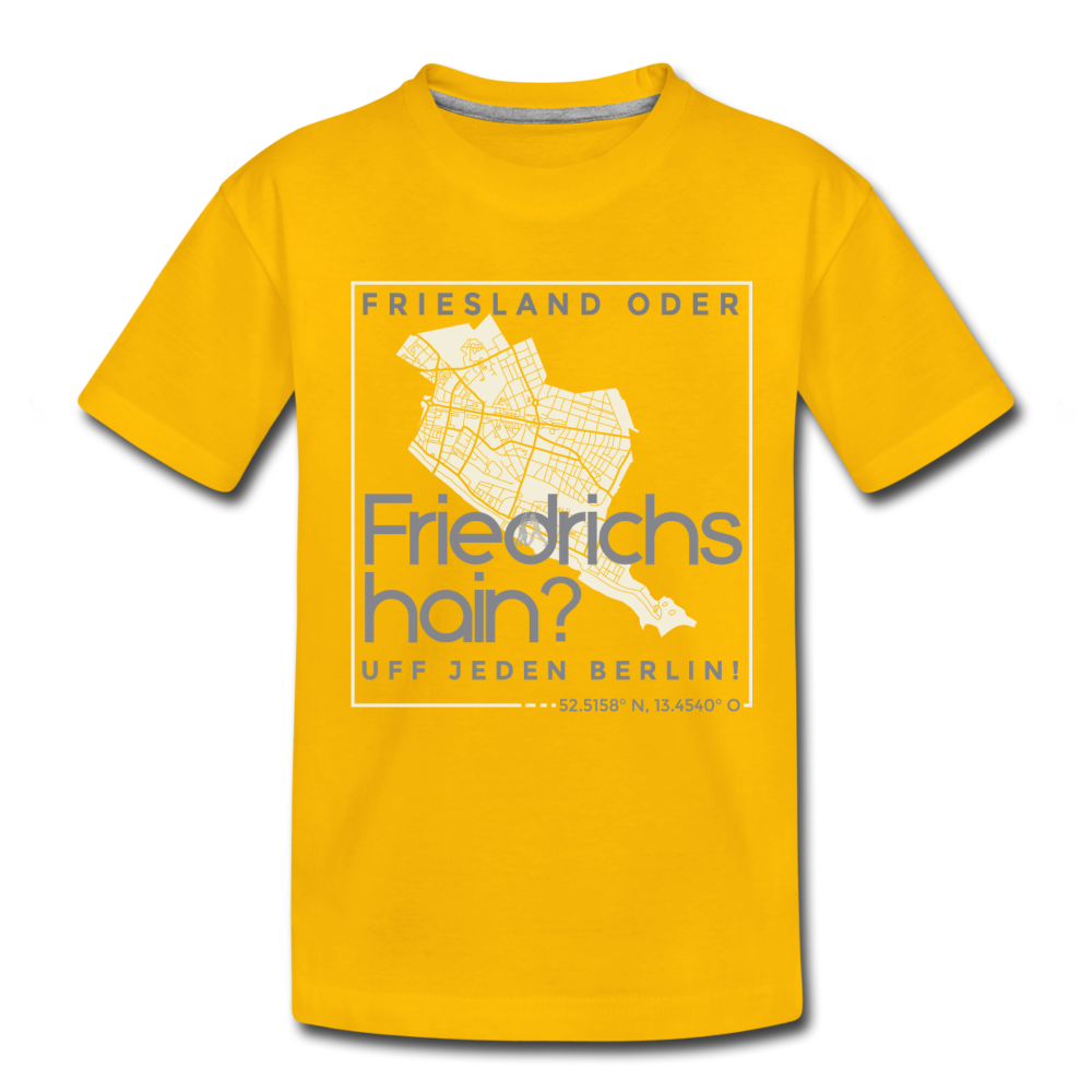Friesland oder Friedrichshain - Kinder Premium T-Shirt - Sonnengelb