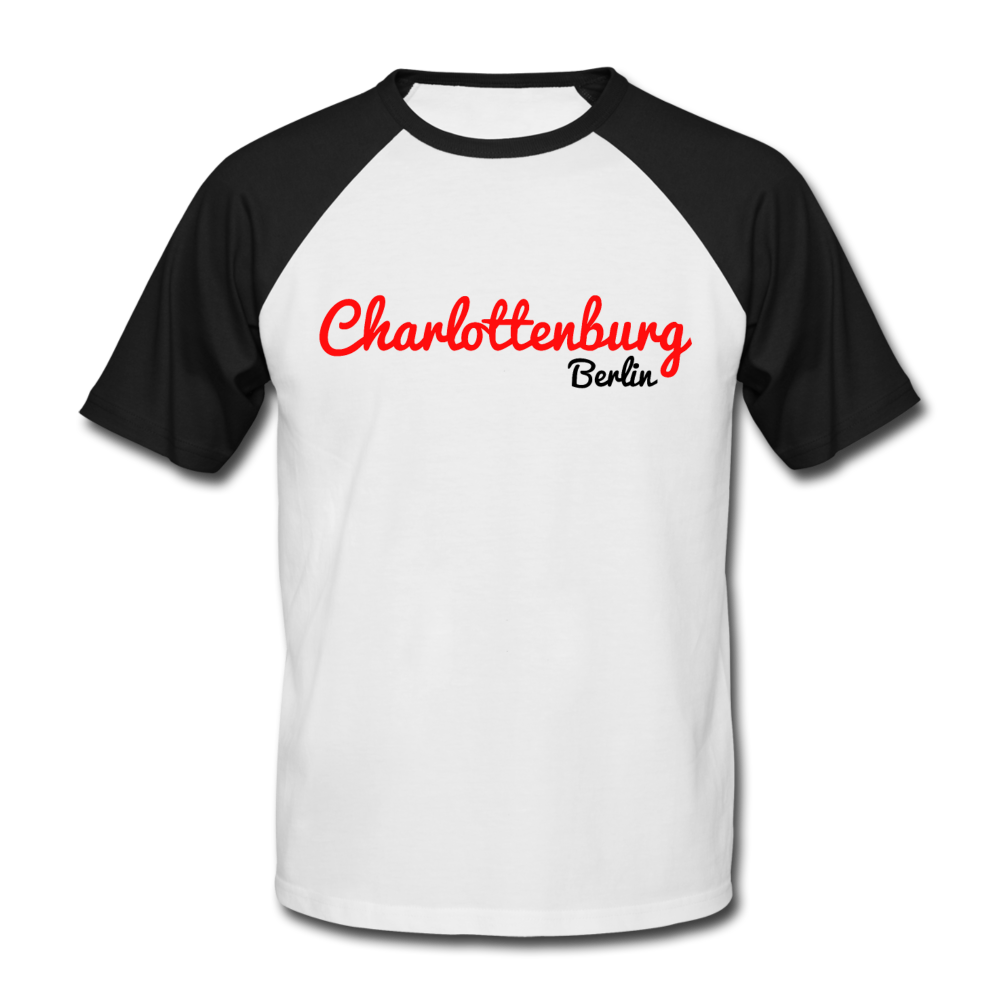 Charlottenburg Berlin - Männer Baseball T-Shirt - white/black